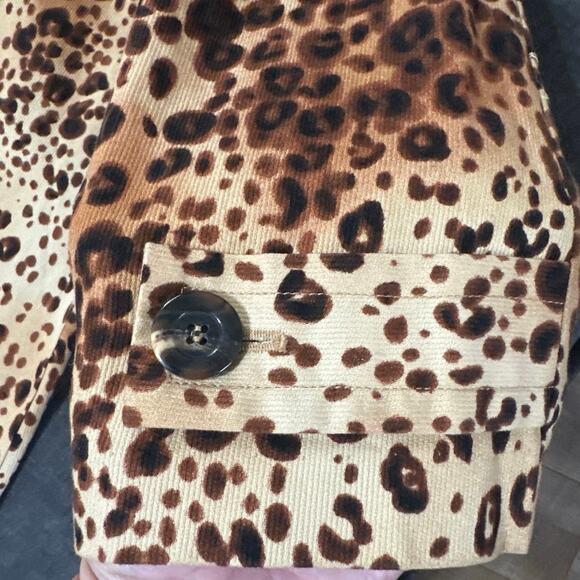 Vintage Bandolino Leopard print long trench coat button up, woman’s size 16 - Picture 13 of 13